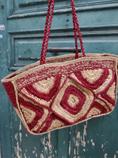 Panier LOUISA bordeaux