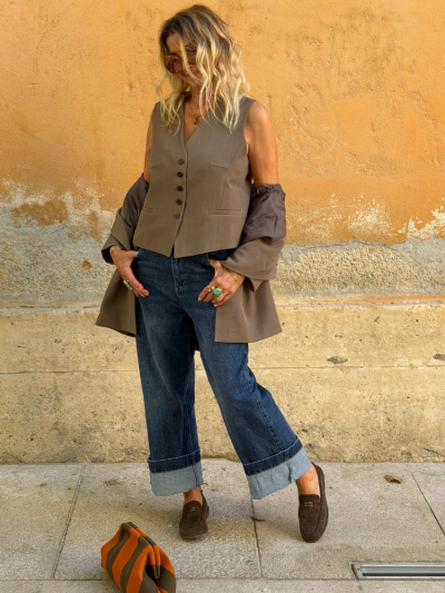 Gilet ERIS sans manche taupe