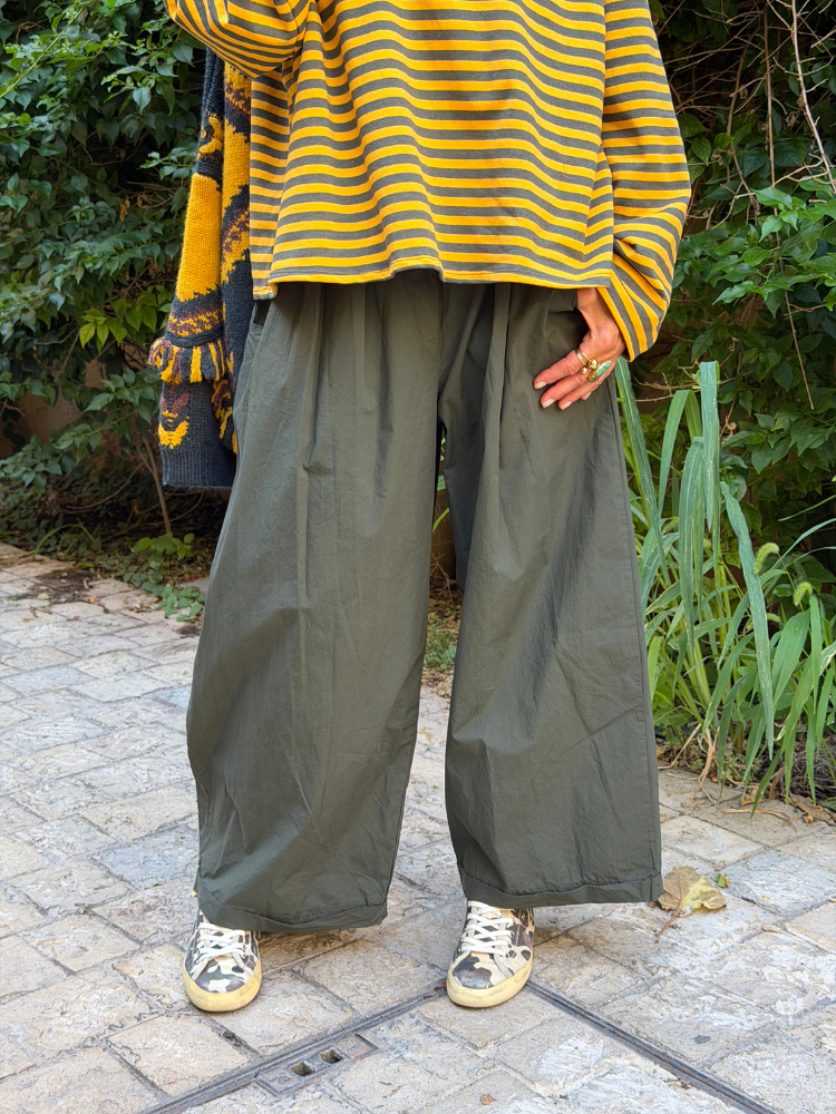 Pantalon NILA kaki foncé