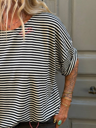 T-shirt CLAVEL noir&blanc