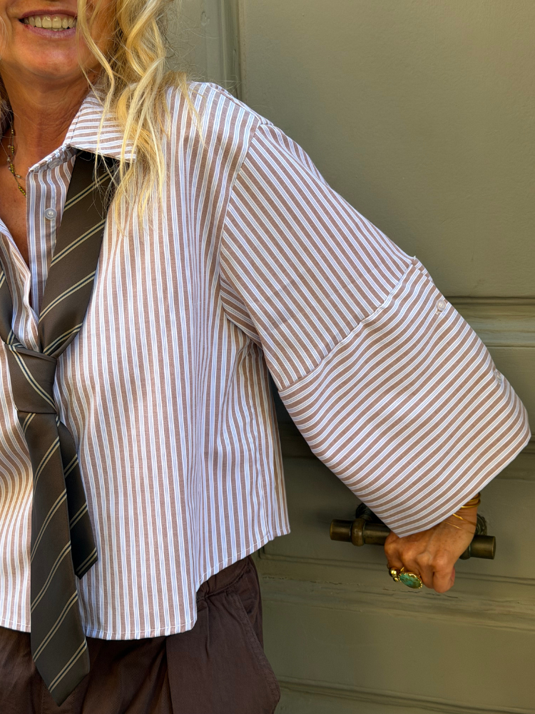 Chemise BAIA rayé choco
