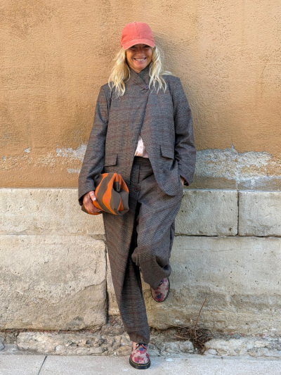 Blazer PIPA choco à carreaux 2