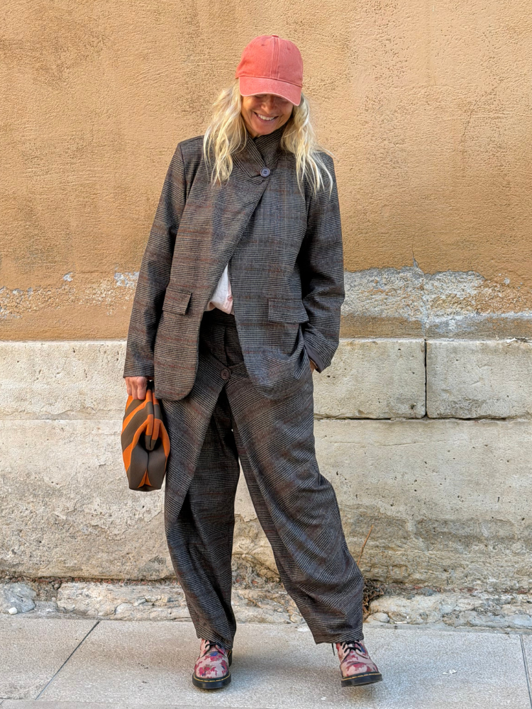 Blazer PIPA choco à carreaux