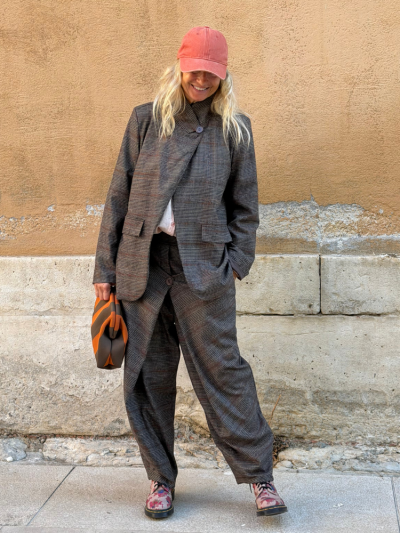 Blazer PIPA choco à carreaux