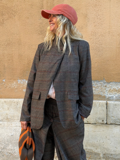 Blazer PIPA choco à carreaux