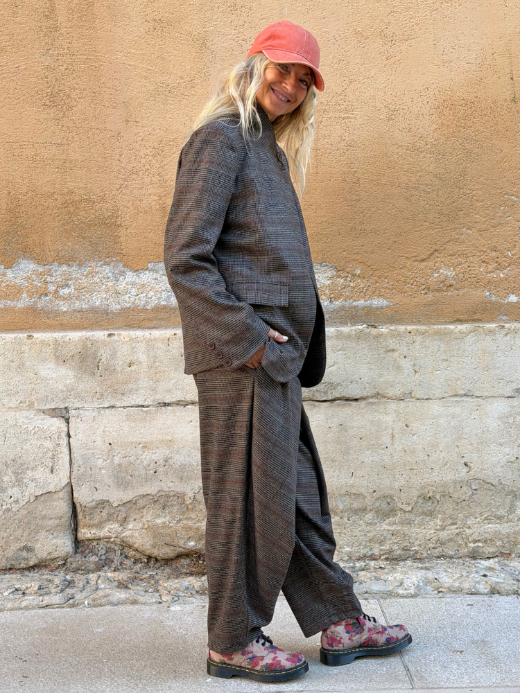 Blazer PIPA choco à carreaux