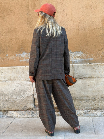 Blazer PIPA choco à carreaux