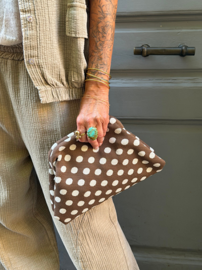 Pochette NOLAN à pois choco