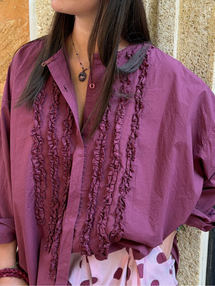 Chemise VIC bordeaux