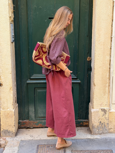 Blouse COLINE rayé bordeaux