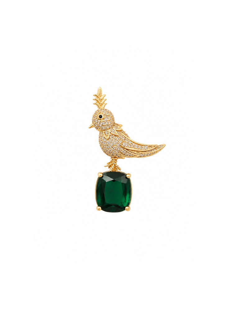 Broche PERRUCHE doré