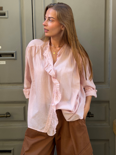 Chemise FLORA rose clair