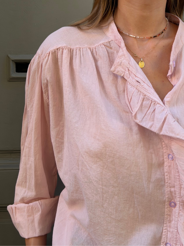 Chemise FLORA rose clair