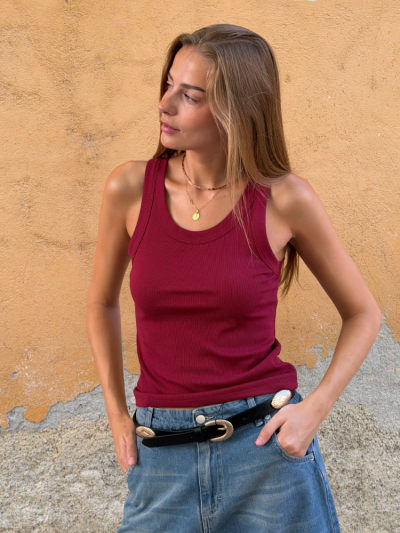 Débardeur MIMI bordeaux