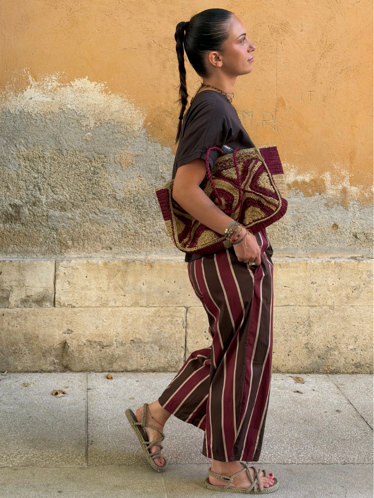 Pantalon JESSY bordeaux choco