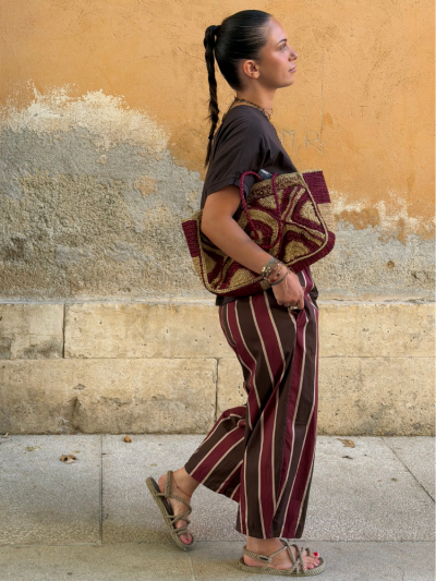 Pantalon JESSY bordeaux choco
