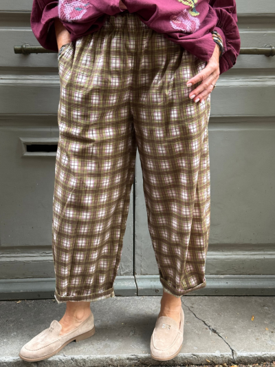 Pantalon ROMANO carreaux kaki