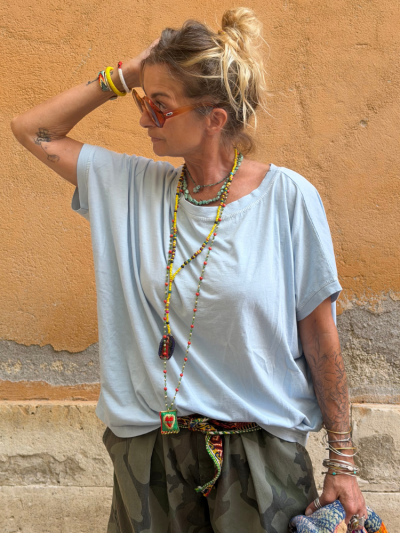 T-shirt NINE bleu ciel