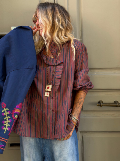 Chemise MADI bordeaux