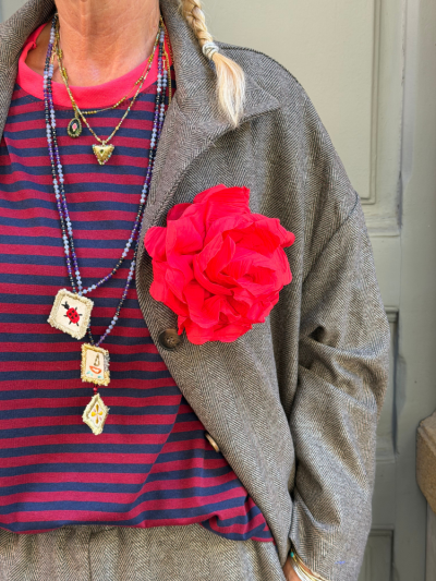 Broche ROSITA rouge 2