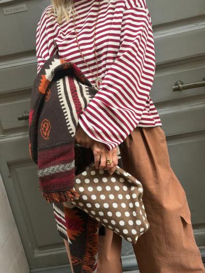 Pochette NOLAN à pois choco