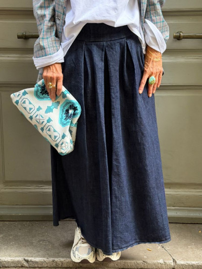 Jupe AGATHE jean brut