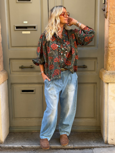 Chemise FLEURETTE kaki 2