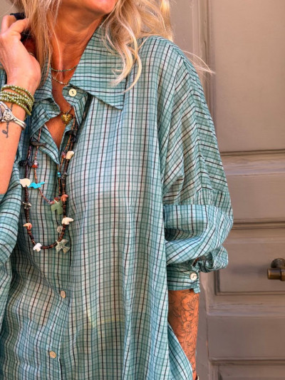 Chemise AGUACATE turquoise