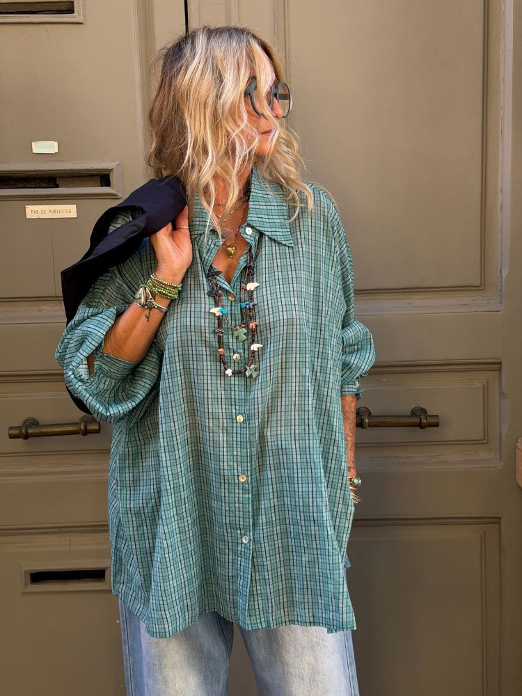 Chemise AGUACATE turquoise