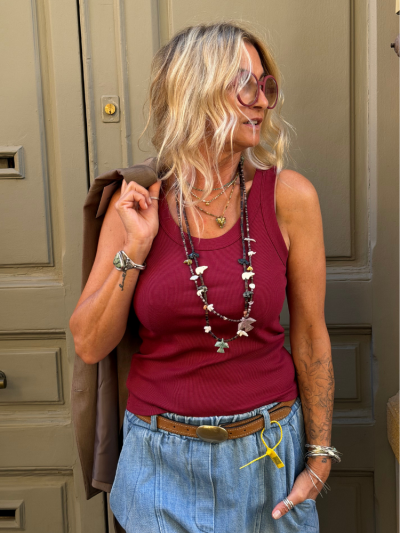 Débardeur MIMI bordeaux