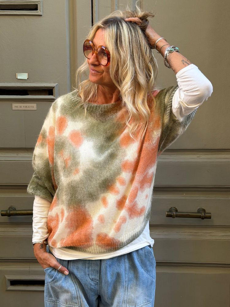 Pull LOUNA orange vert
