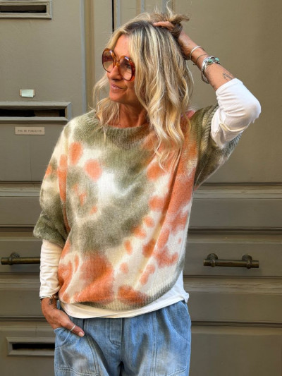 Pull LOUNA orange vert