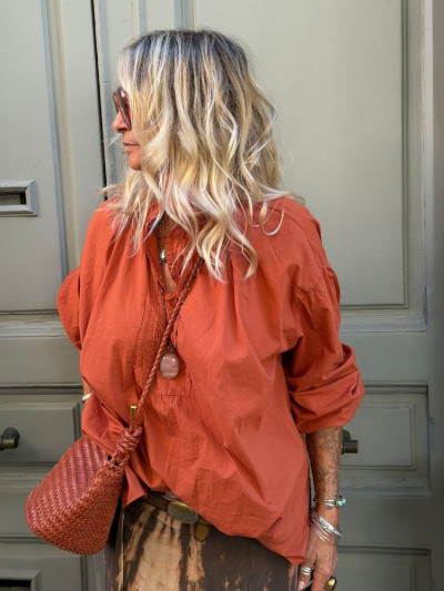 Chemise LENA brique