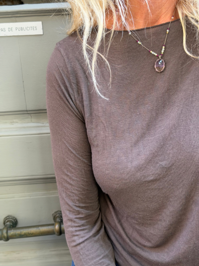 Top ELIO manches longues choco