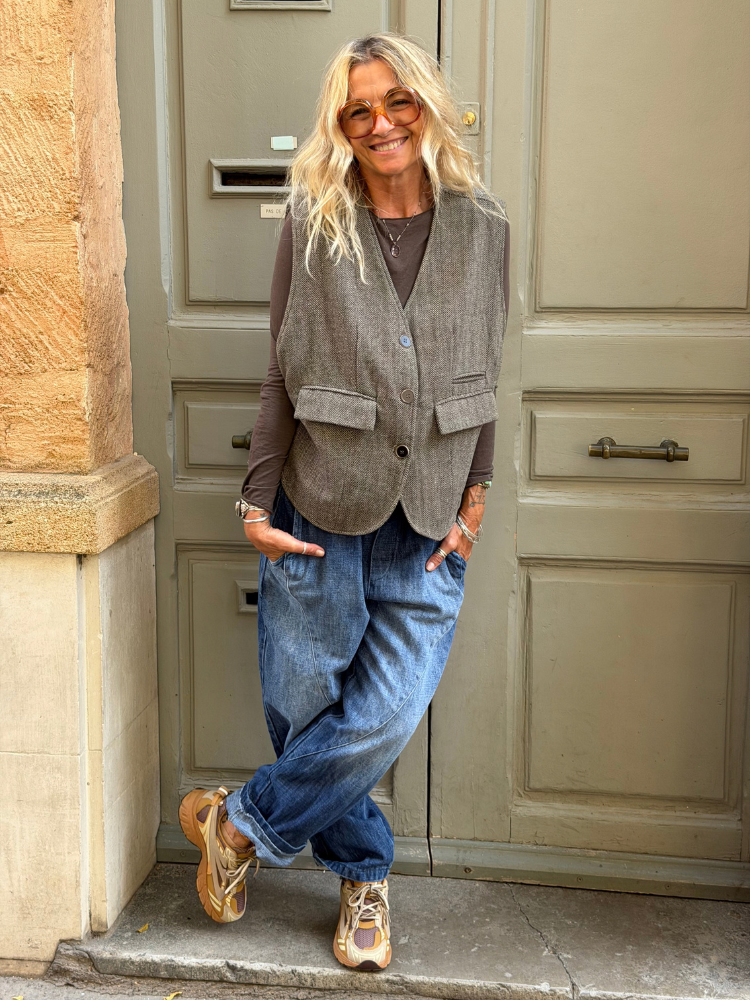 Gilet FIVE sans manches marron