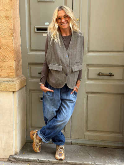 Gilet FIVE sans manches marron
