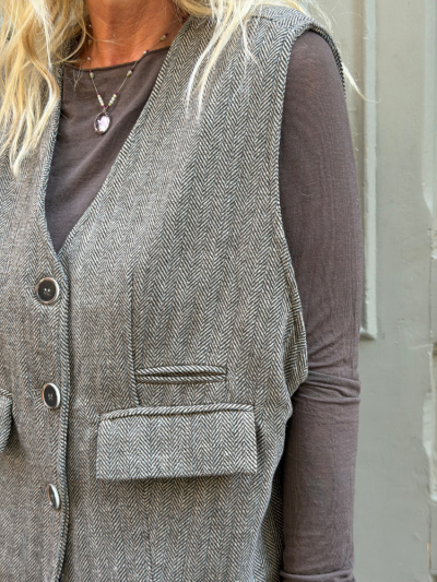 Gilet FIVE sans manches marron