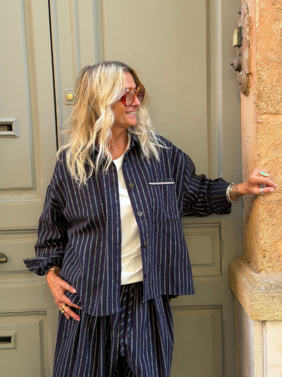 Veste THEA marine rayé
