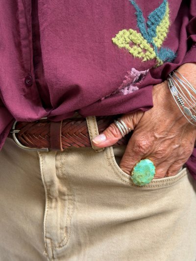 Ceinture ALBANE boucle argentée