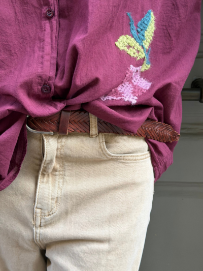 Ceinture ALBANE boucle argentée