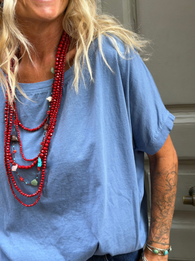 T-shirt PAUL bleu jean