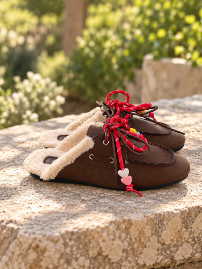 Mules TAO choco fourrées