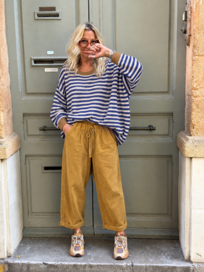 Pull LUCIA marinière bleu & blanc
