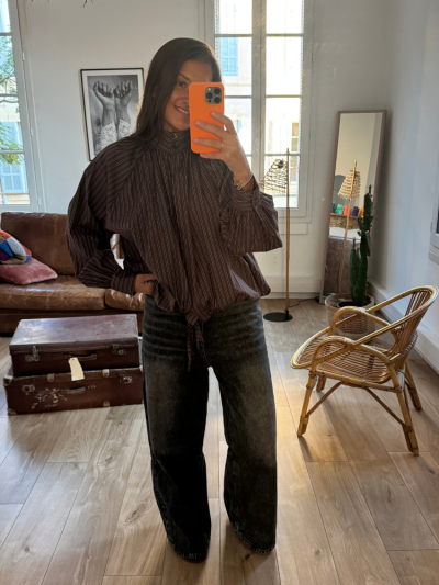 Chemise UMA choco rayé 2