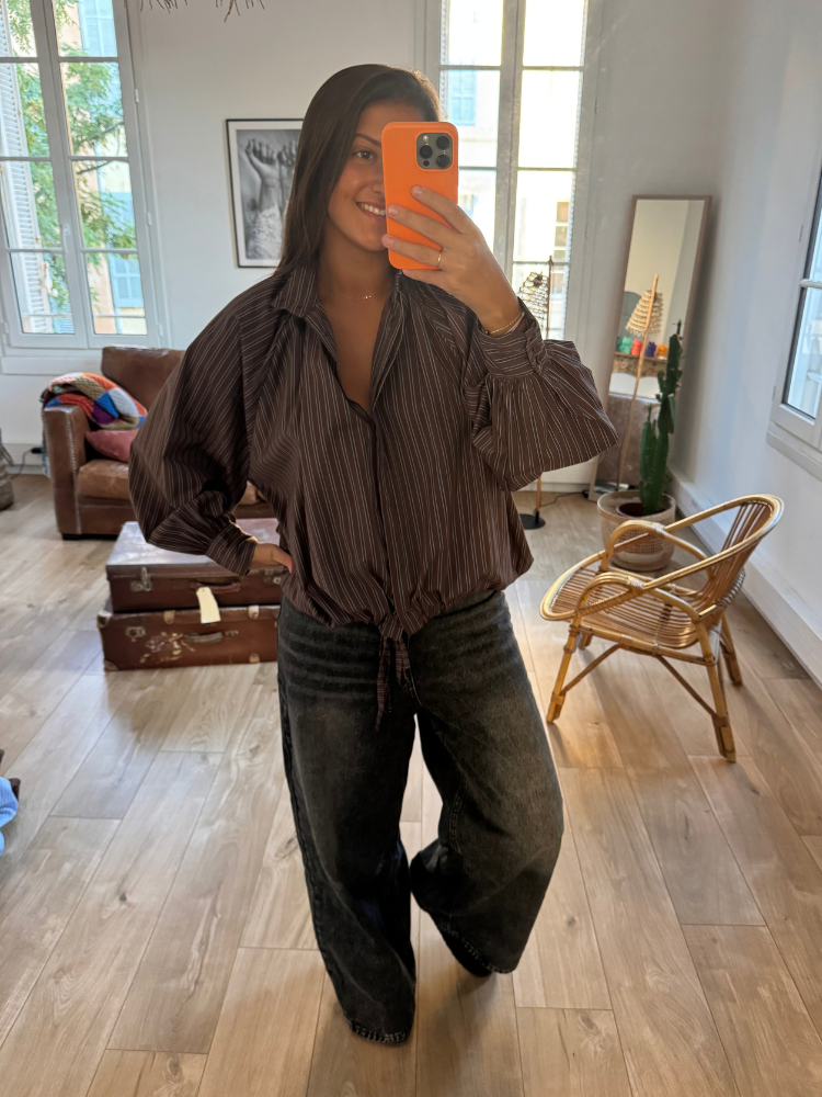 Chemise UMA choco rayé