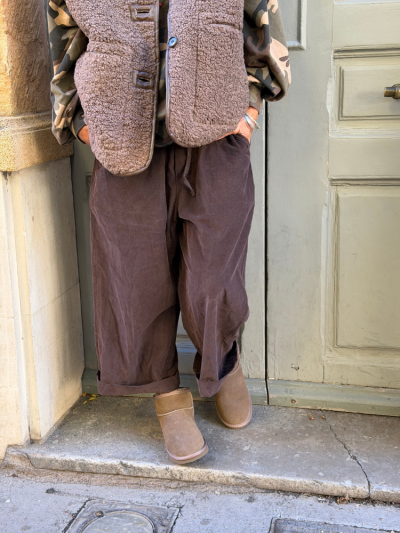 Pantalon LUNA velours choco