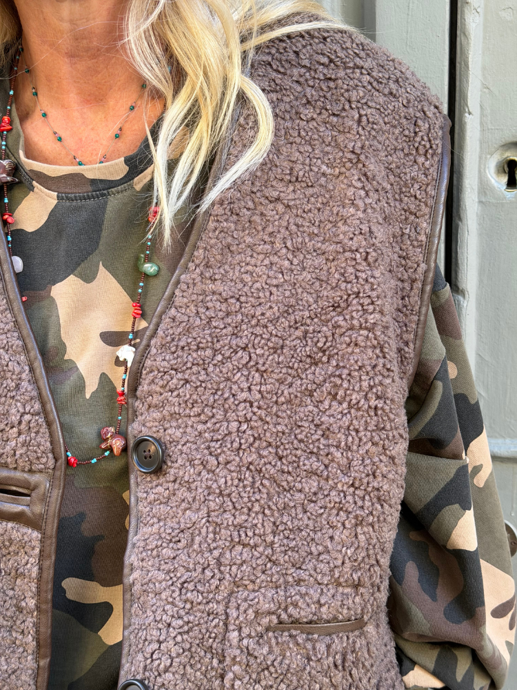 Gilet CASSIE sans manches choco