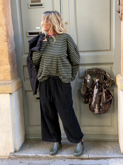 Pantalon LUNA velours noir