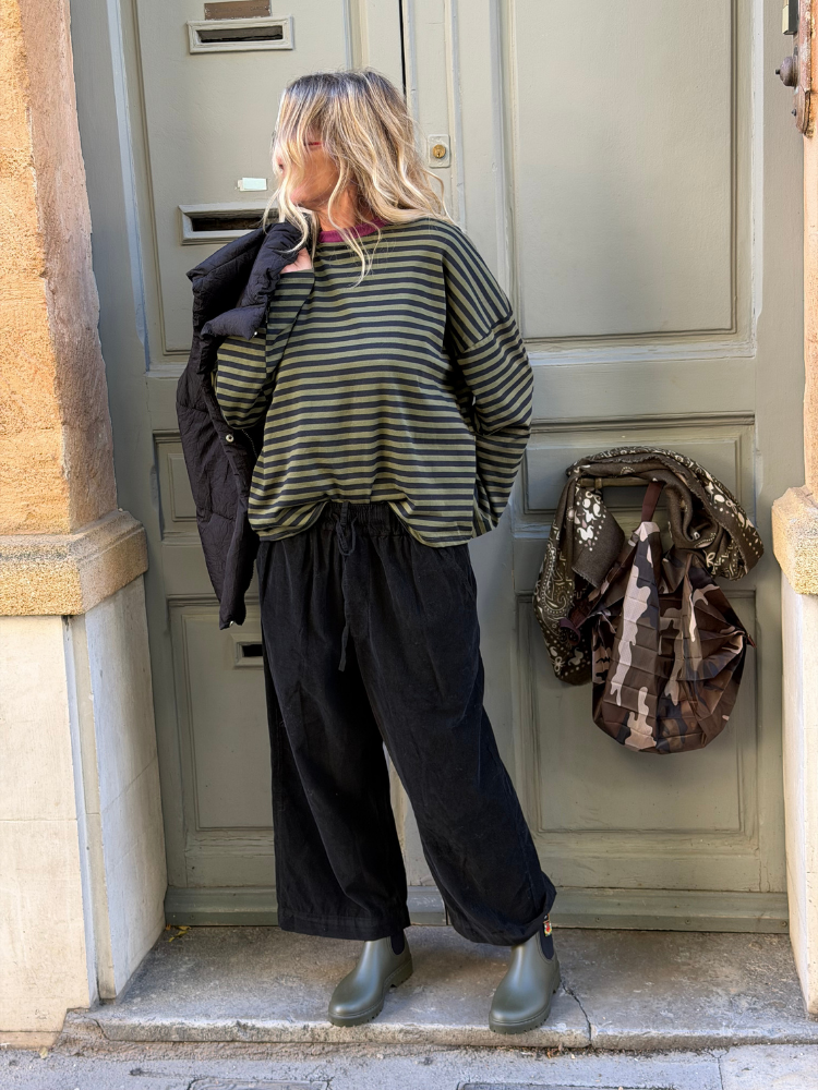 Pantalon LUNA velours noir