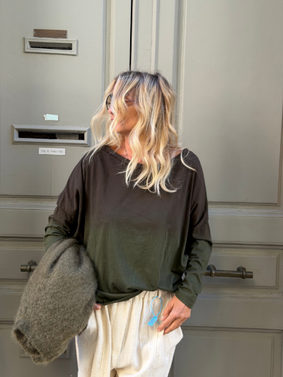 T-shirt PAON kaki dégradé